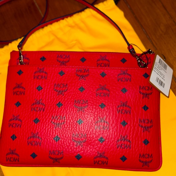 BRAND NEW WITH TAGS MCM CANDY RED MEDIUM CROSSBODY - Picture 2 of 16
